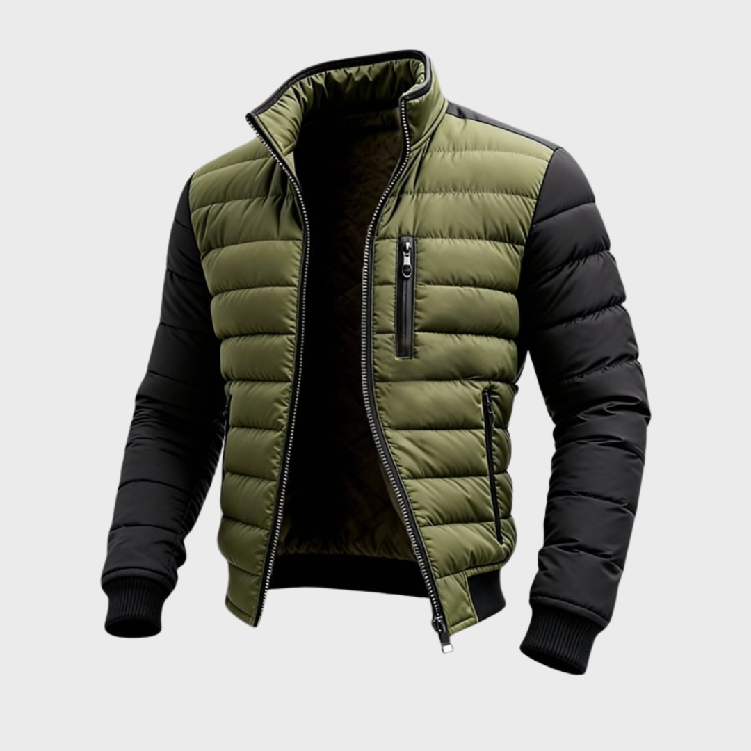 Roveri™ | Męska pikowana kurtka z zamkiem błyskawicznym